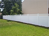 <b>6 foot high Semi Private White Vinyl Fencing with Lattice Top</b>